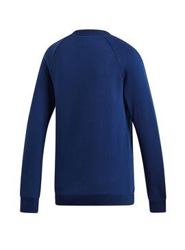 Sweat Adidas Trefoil Crew Femme Bleu Foncé