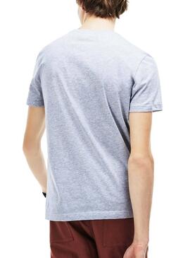 T-Shirt Lacoste Circular Gris pour Homme