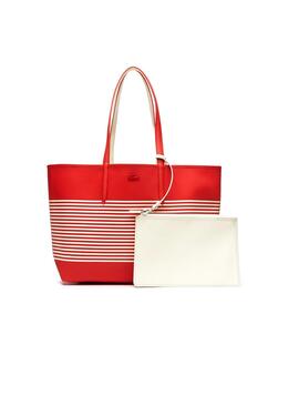 Lacoste Sac de courses réversible Rouge