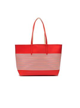 Lacoste Sac de courses réversible Rouge