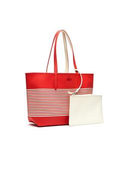 Lacoste Sac de courses réversible Rouge