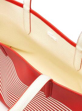 Lacoste Sac de courses réversible Rouge