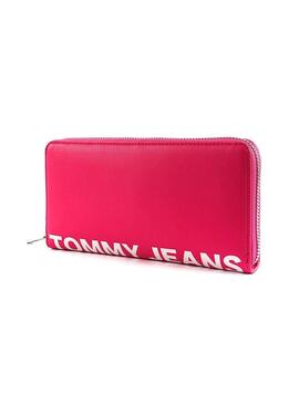 Portefeuille Tommy Jeans LRG Fuchsia Femme