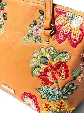 Desigual Sac Caribou Gela Camel Femme