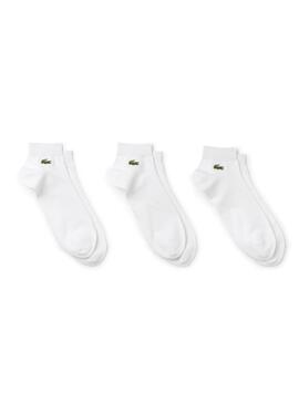 Lacoste 3 paires de chaussettes blanc