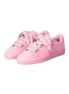 Baskets Puma Suede Heart Satin II Rosa