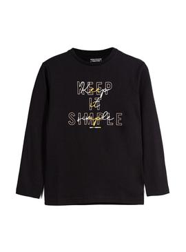 T-Shirt Mayoral Keep It Simple Noire pour Garçon