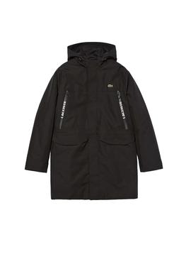 Parka Lacoste Waterproof Noire pour Homme