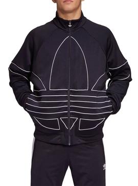 Veste Adidas Big Trefoil Outline Noire Homme