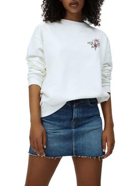 Sweat Pepe Jeans Becky Blanc pour Femme