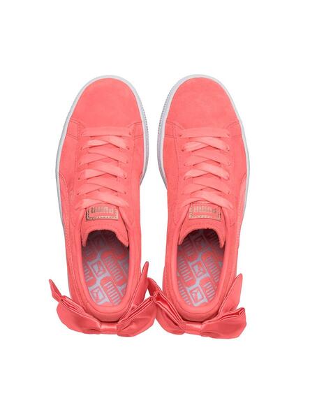 puma suede bow rose