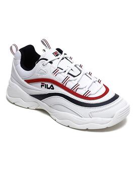 Baskets Fila Ray Heritage Blanc Marin Femme