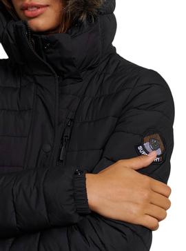 Manteaux Superdry Rembourré Super Fuji Noire Femme