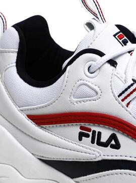 Baskets Fila Ray Heritage Blanc Marin Femme