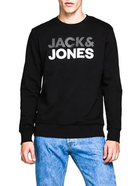 Sweat Jack & Jones Sports Noire pour Homme