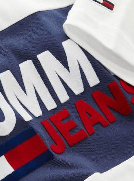 T-Shirt Tommy Jeans Pieced Blanc pour Homme