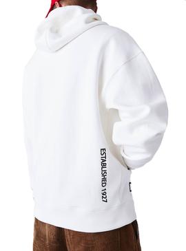 Sweat Lacoste Live 1927 Blanc Femme et Homme