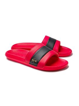 Flip flops Lacoste Croco Slide 012 Rouge pour Homme