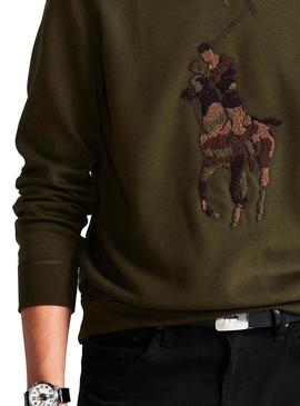 Sweat Polo Ralph Lauren Big Pony Vert Homme