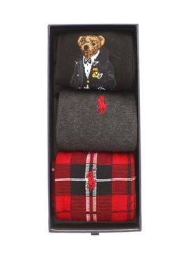 Calcetines Polo Ralph Lauren Holiday Rouge Homme