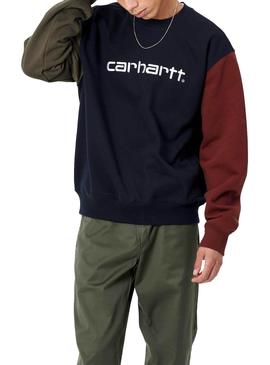 Sweat Carhartt Block Bleu marine pour Homme