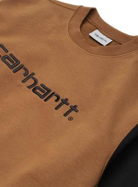 Sweat Carhartt Block Marron pour Homme