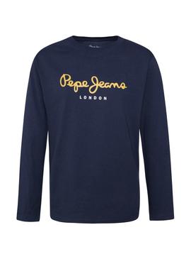 T-Shirt Pepe Jeans New Herman Bleu pour Garçon