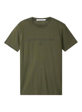 T-Shirt Calvin Klein Jeans Archive Vert Homme