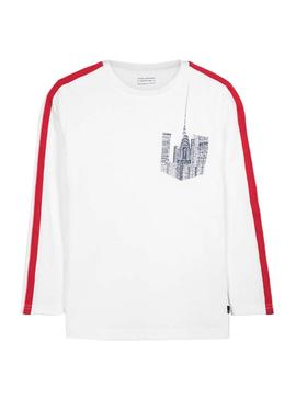 T-Shirt Mayoral Poche Blanc pour Garçon