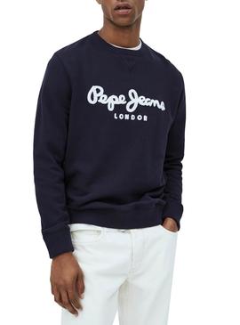 Sweat Pepe Jeans Harold Bleu marine pour Homme