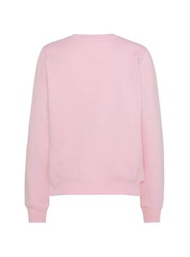 Sweat Tommy Jeans Essential Logo Rose Femme