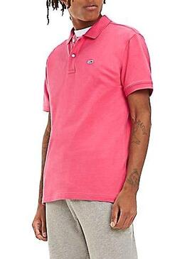 Polo Tommy Jeans Classics Solid Rose pour Homme