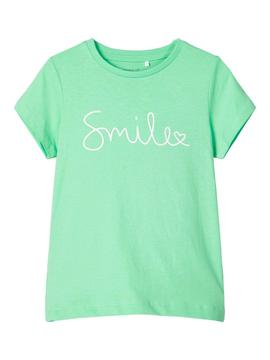 T-Shirt Name It Hallu Vert pour Fille