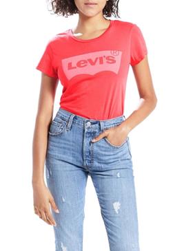 T-Shirt Levis Parfait Rouge pour Femme