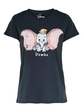 T-Shirt Only Dumbo Gris pour Femme