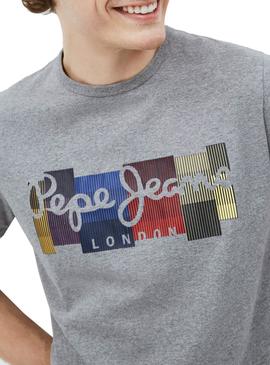 T-Shirt Pepe Jeans Casst Gris pour Homme