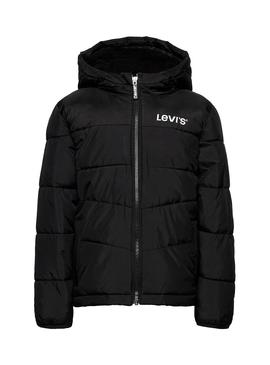 Veste Levis Capot Sherpa Noire Garçon