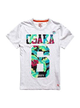 T-Shirt Superdry Hibiscus Gris