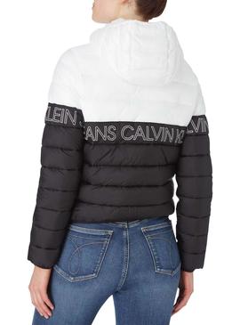 Veste Calvin Klein Outline Blanc et Noire Femme