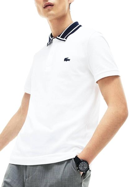 Polo lacoste hotsell blanc et noir