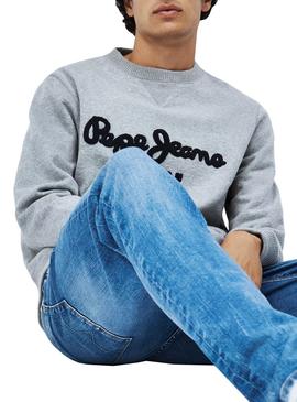 Sweat Pepe Jeans Harold Gris pour Homme