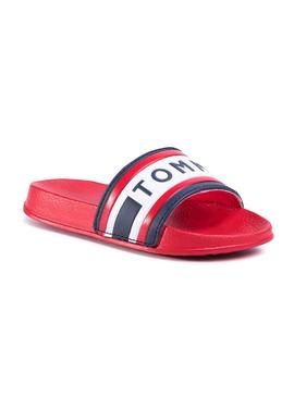 Flip flops Tommy Hilfiger Letter Rouge pour Garçon