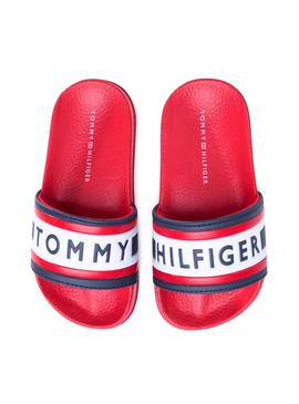 Flip flops Tommy Hilfiger Letter Rouge pour Garçon