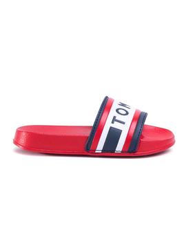 Flip flops Tommy Hilfiger Letter Rouge pour Garçon