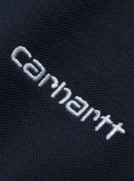 Polo Carhartt Script Broderie Marin Homme