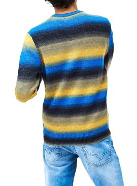 Pull Pepe Jeans Mattia Bleu pour Homme