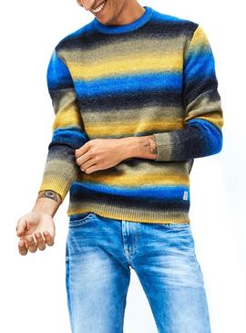 Pull Pepe Jeans Mattia Bleu pour Homme