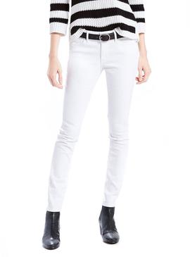 Pantalon Levis 711 Skinny Western Blanc