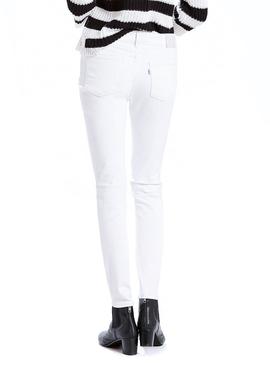 Pantalon Levis 711 Skinny Western Blanc