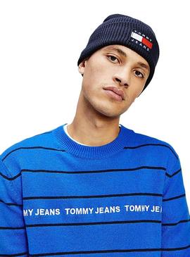 Bonnet Tommy Jeans Heritage Bleu marine pour Homme